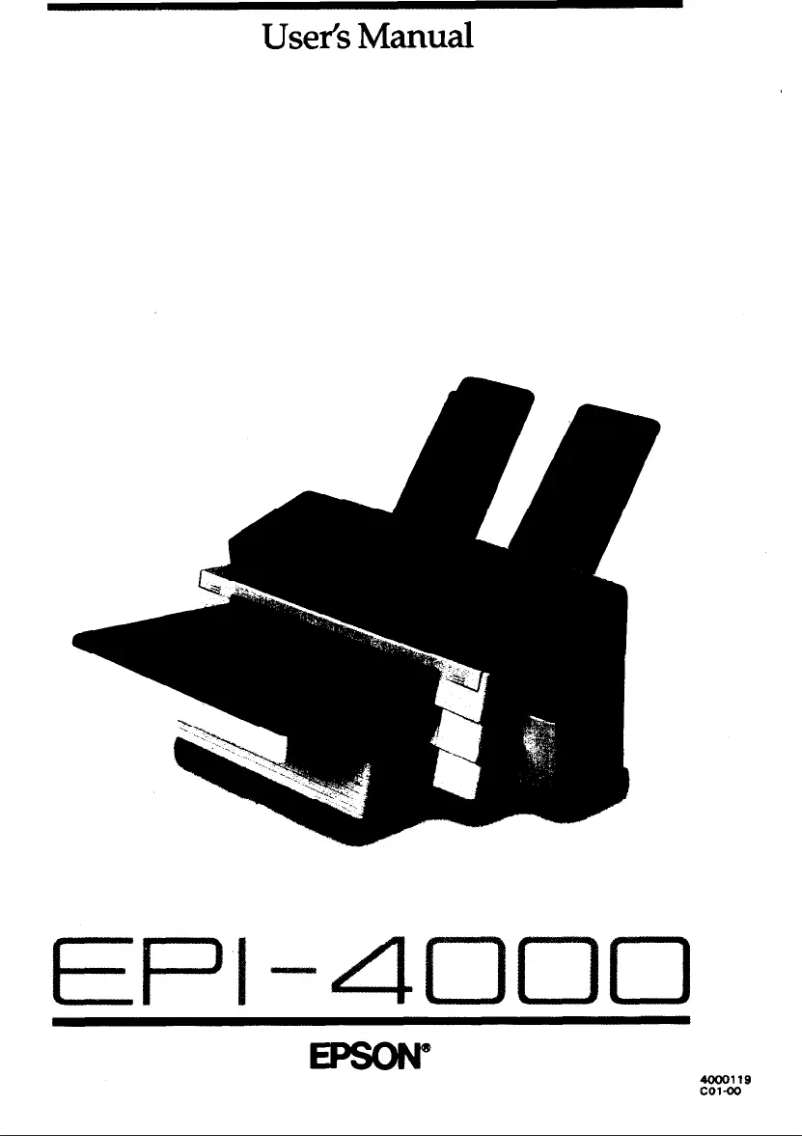 Page 1 de la notice Manuel utilisateur Epson EPI-4000