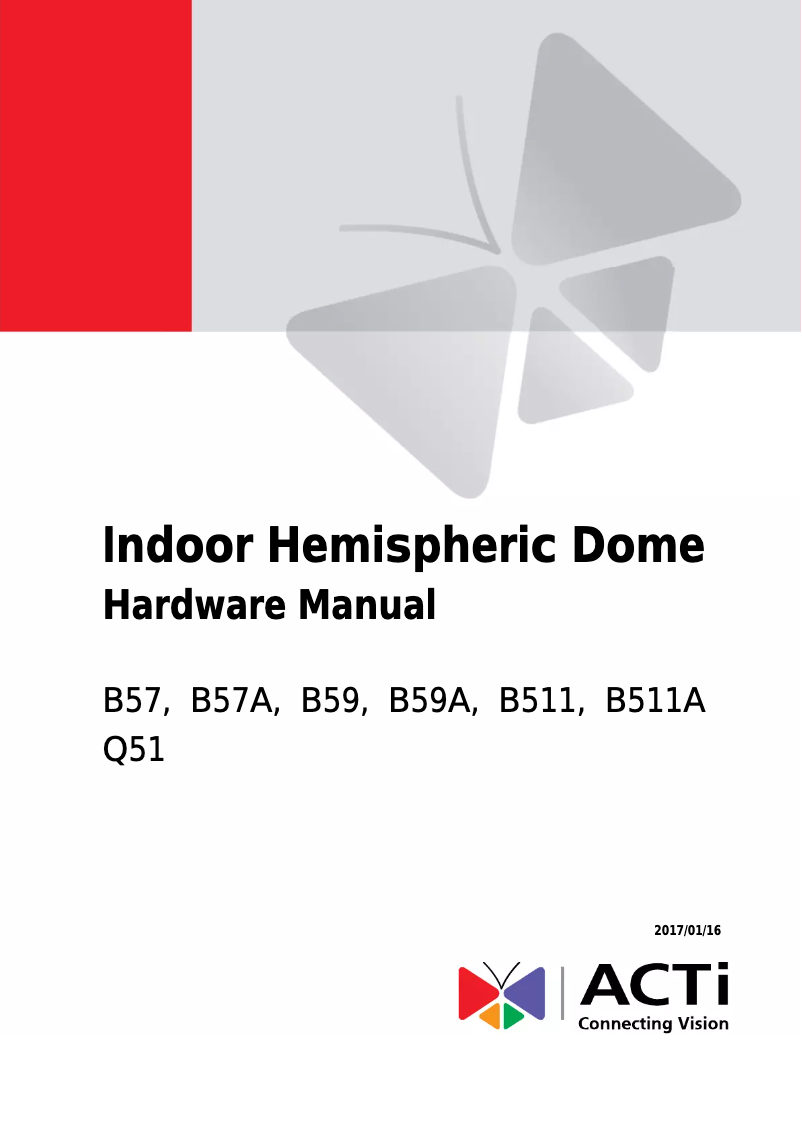 Page 1 de la notice Mode d'emploi ACTi B511A