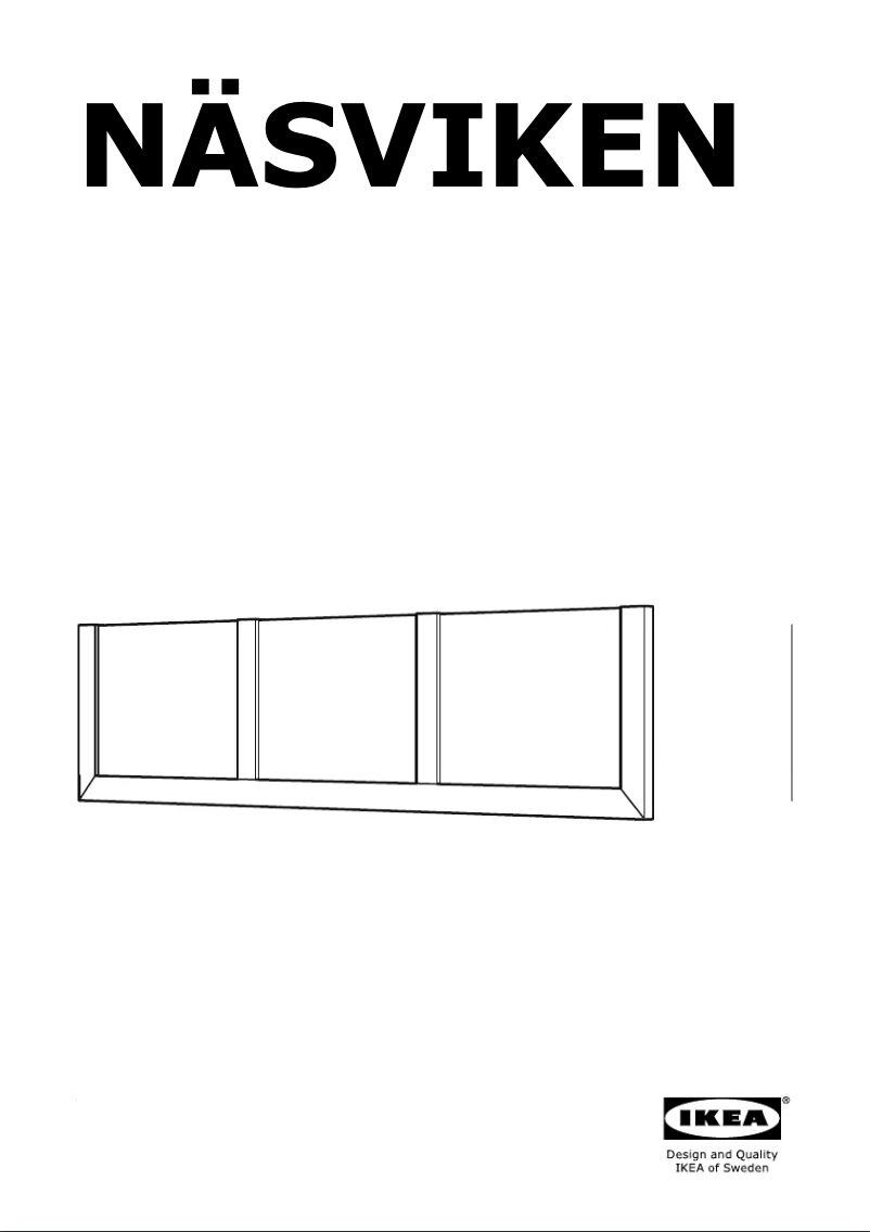 Page 1 de la notice Manuel utilisateur Ikea NASVIKEN (101x24.5)
