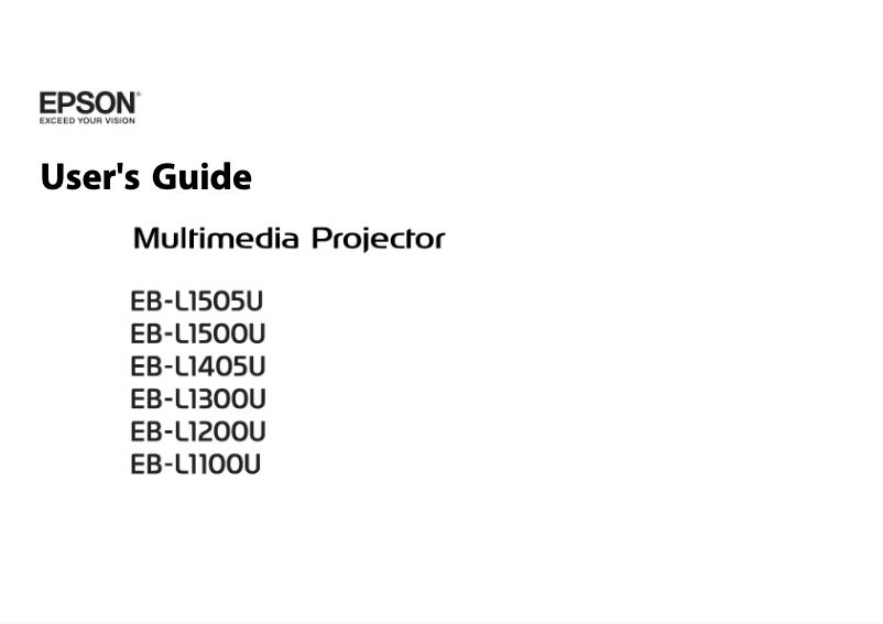 Page 1 de la notice Manuel utilisateur Epson EB-L1105U