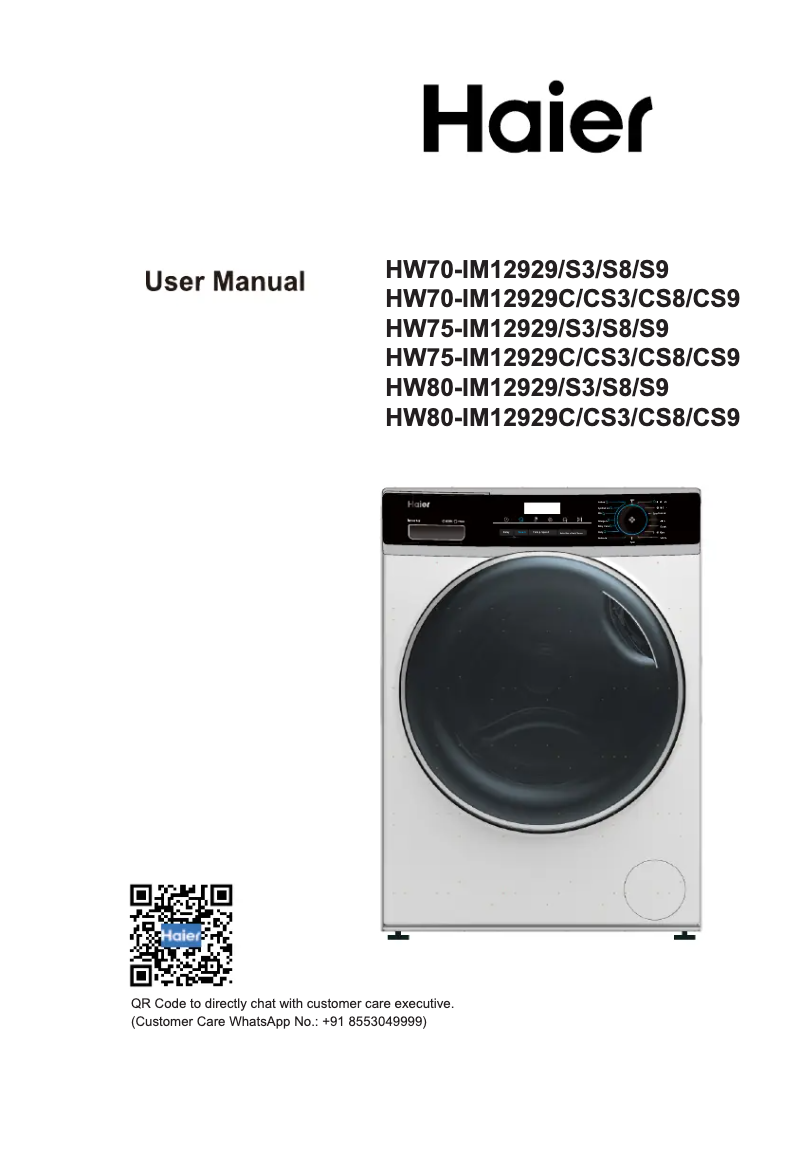Página 1 del manual Manual de usuario Haier HW70-IM12929CS3