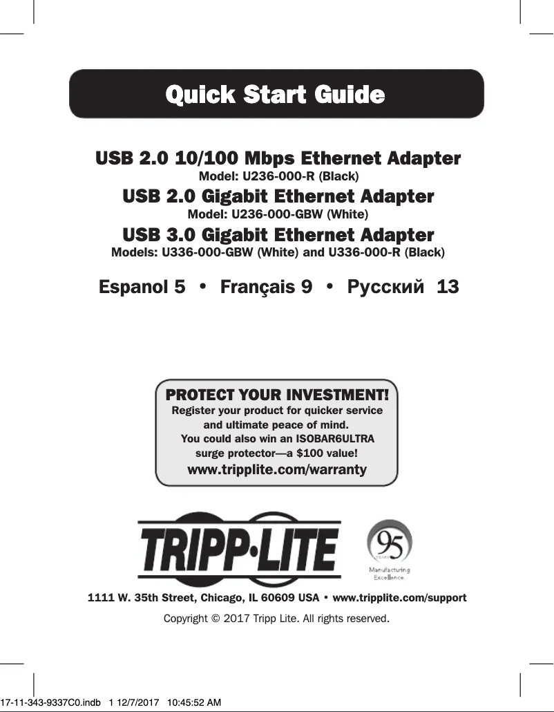 Page 1 de la notice Manuel utilisateur Tripp Lite U236-000-R