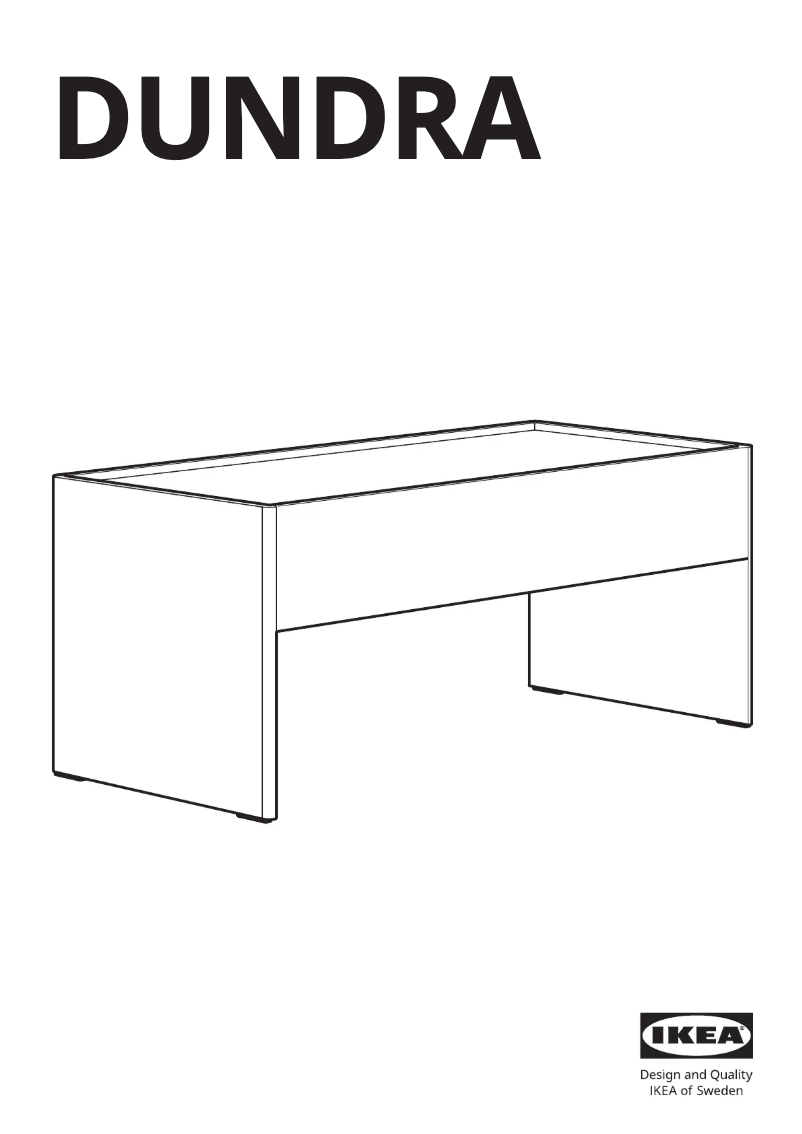 Page 1 de la notice Manuel utilisateur Ikea DUNDRA 304.724.99