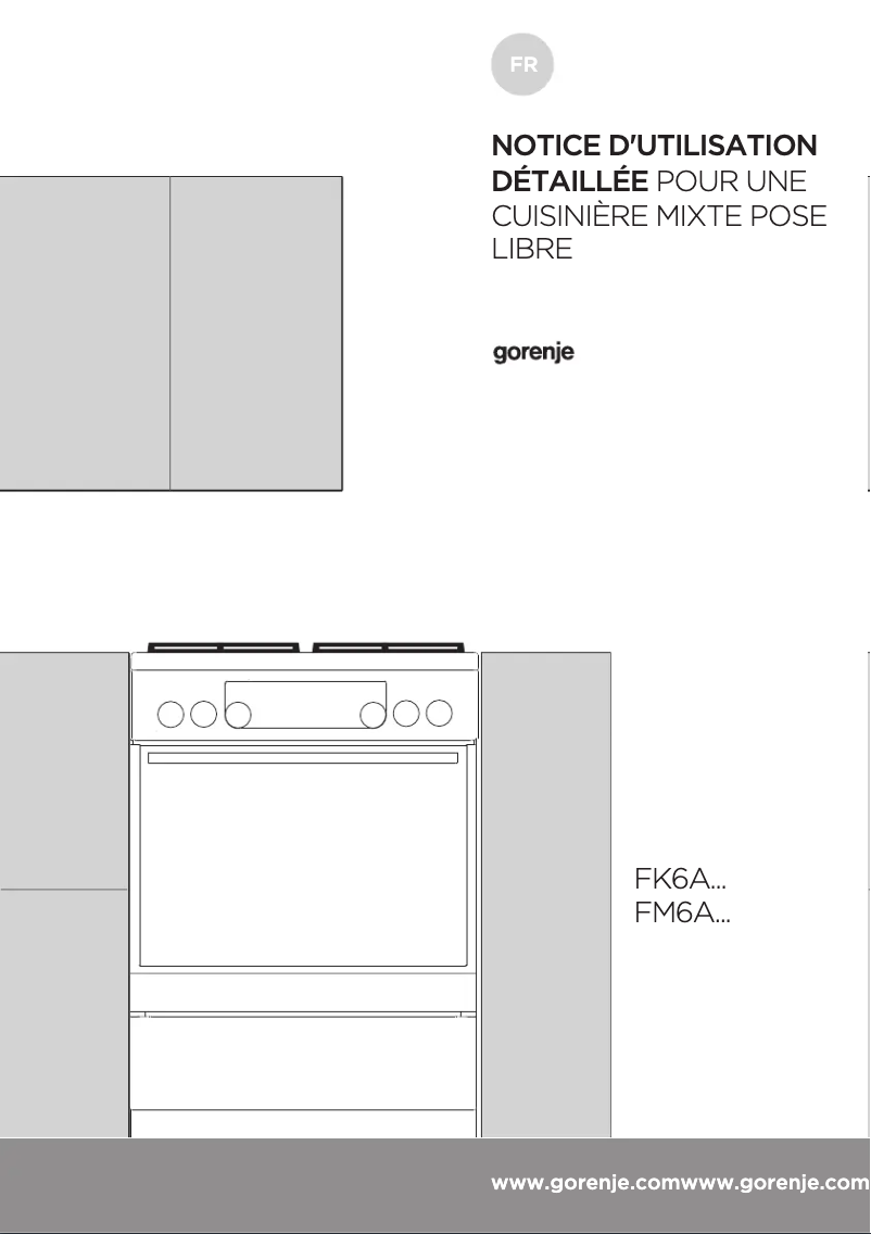 Page 1 de la notice Manuel utilisateur Gorenje K6351XA