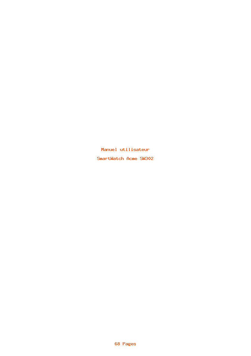 Page 1 de la notice Manuel utilisateur Acme SW302