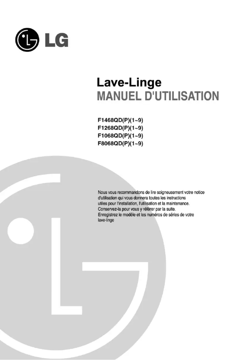 Page 1 de la notice Manuel utilisateur LG F8068QD