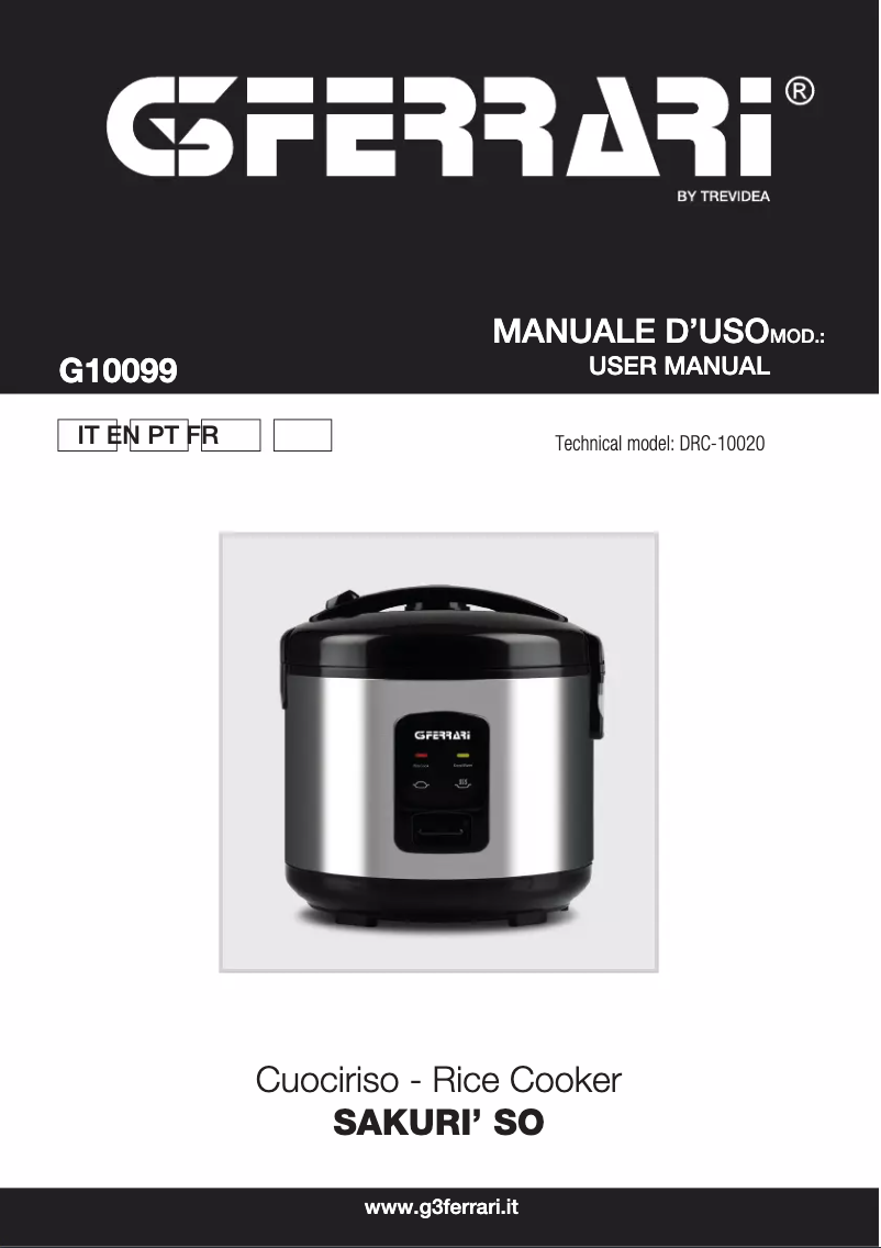 Page 1 de la notice Manuel utilisateur G3 Ferrari Sakuri’ SO G10099