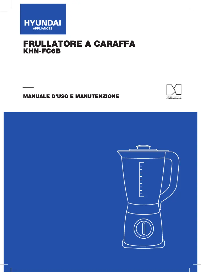 Page 1 de la notice Manuel utilisateur Hyundai KHN-FC6B