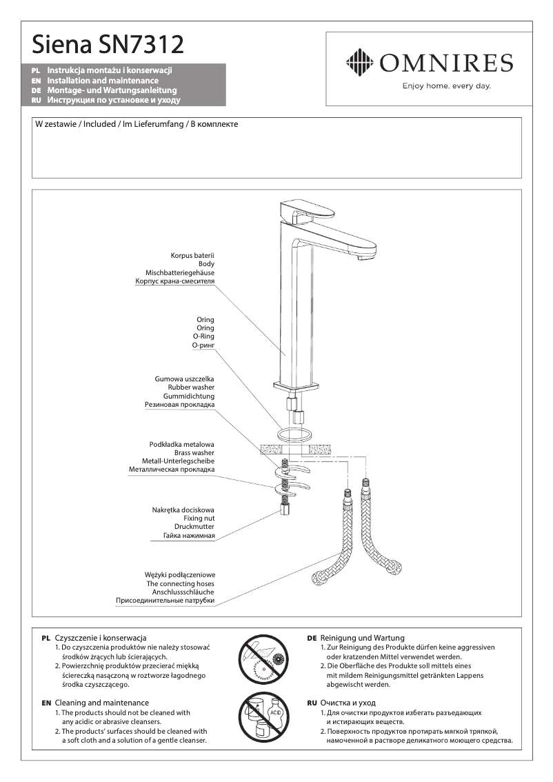 Página 1 del manual Manual de usuario Omnires Siena SN7312