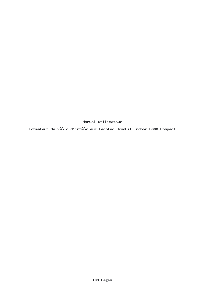 Page 1 de la notice Manuel utilisateur Cecotec DrumFit Indoor 6000 Compact