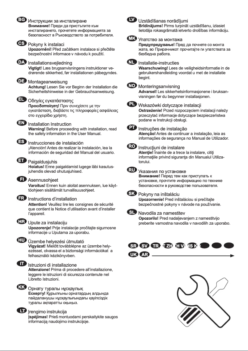 Página 1 del manual Guía de instalación Electrolux ESF8650ROW