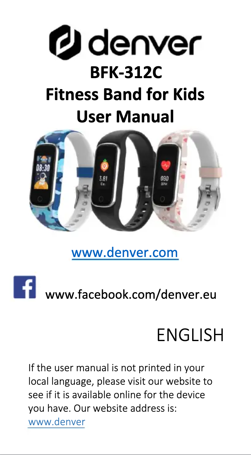 Page 1 de la notice Manuel utilisateur Denver BFK-312P