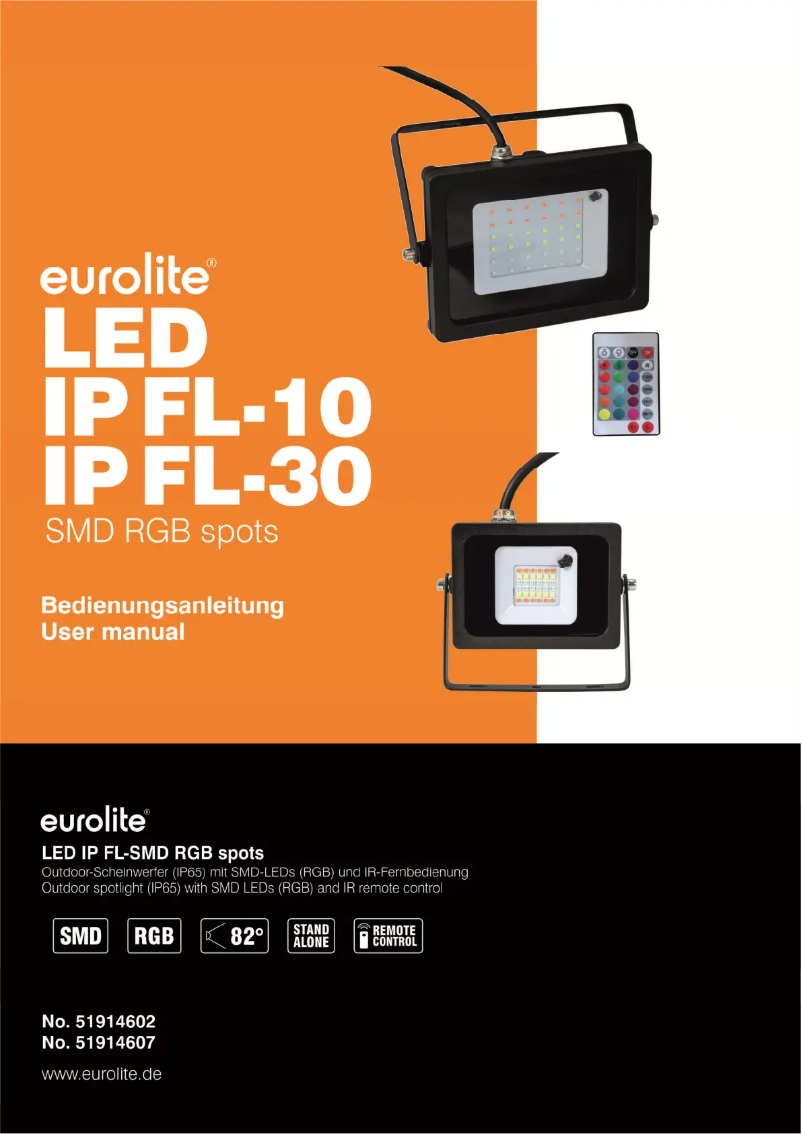 Page 1 de la notice Manuel utilisateur Eurolite LED IP FL-30