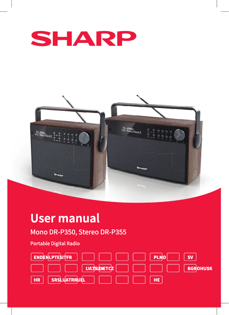 Página 1 del manual Manual de usuario Sharp DR-P355