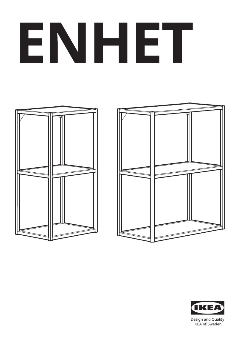 Page 1 de la notice Manuel utilisateur Ikea ENHET 604.489.45