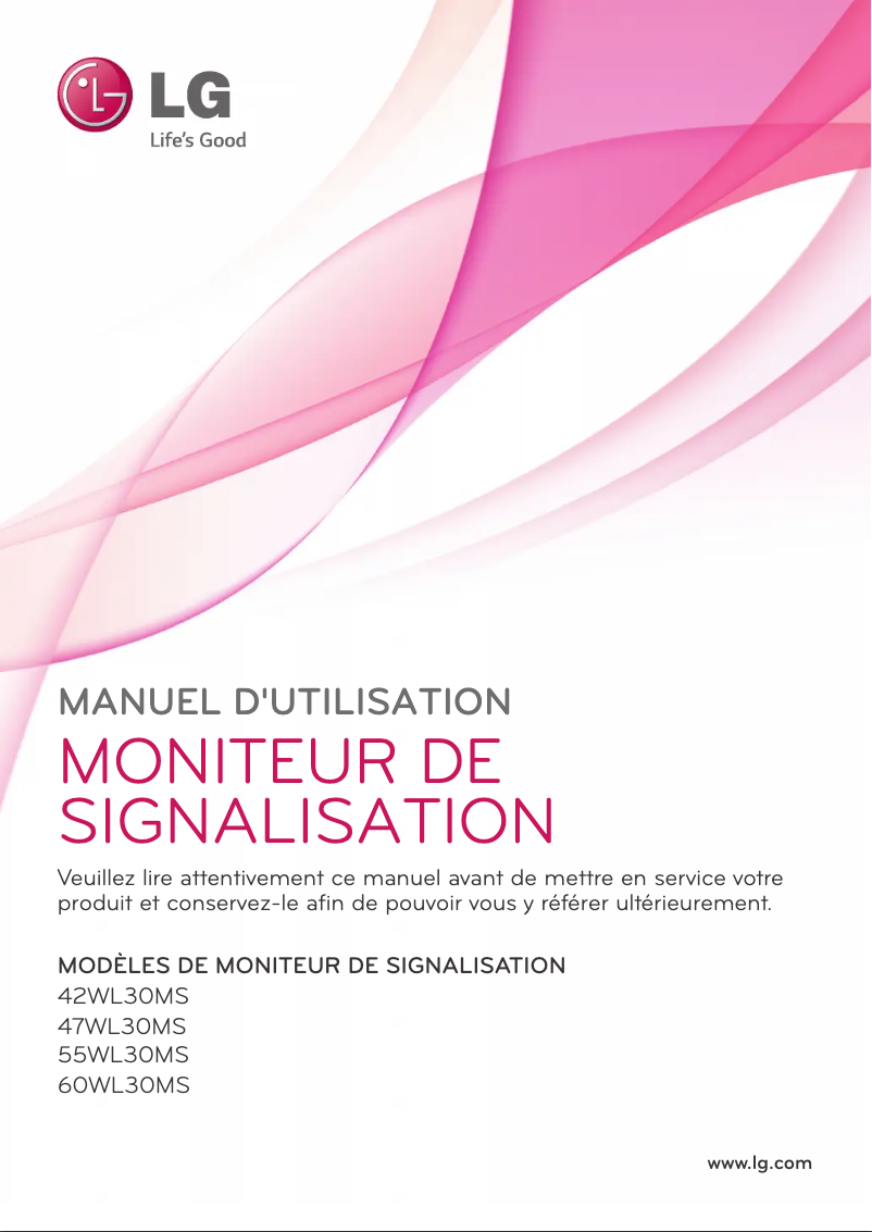 Page 1 de la notice Manuel utilisateur LG 47WL30MS