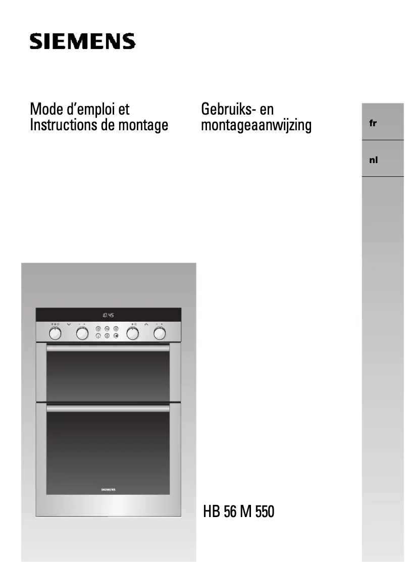 Page 1 de la notice Manuel utilisateur Siemens HB56M550