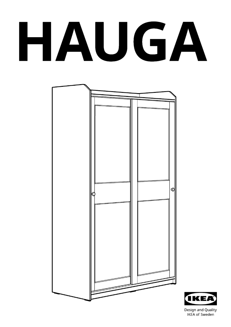 Page 1 de la notice Manuel utilisateur Ikea HAUGA 604.072.71