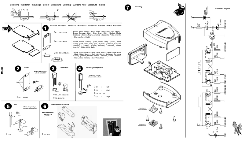 Page 1 de la notice Manuel utilisateur Velleman MK168