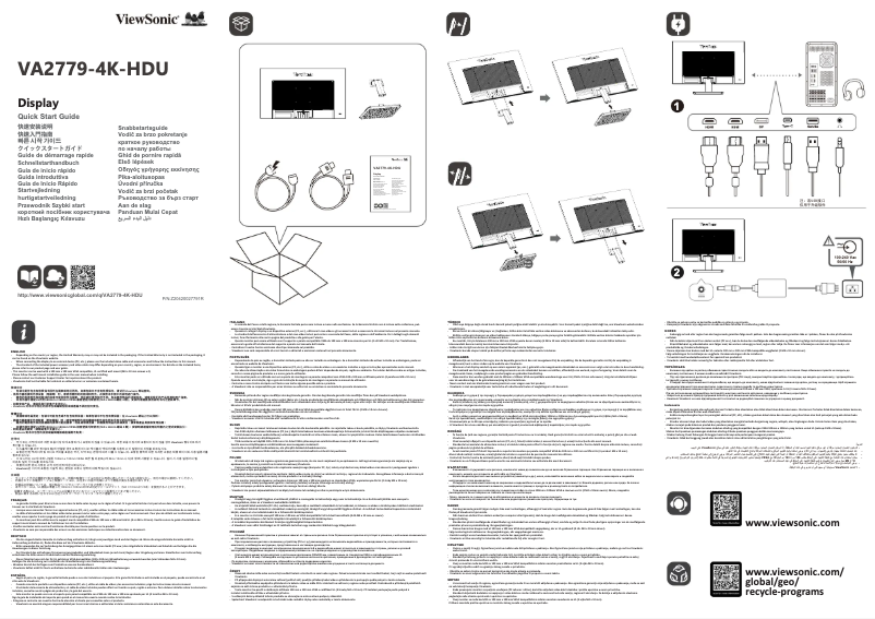 Página 1 del manual Manual de usuario Viewsonic VA2779-4K-HDU