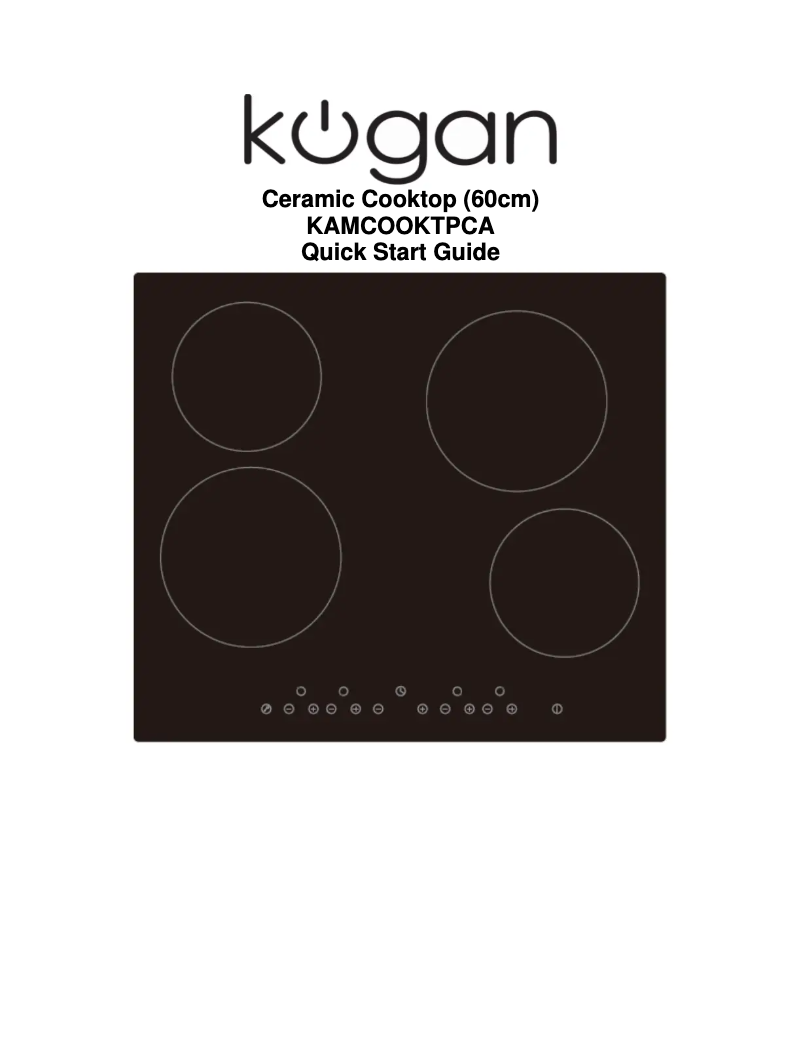Page 1 of the manual User Manual Kogan KAMCOOKTPCA