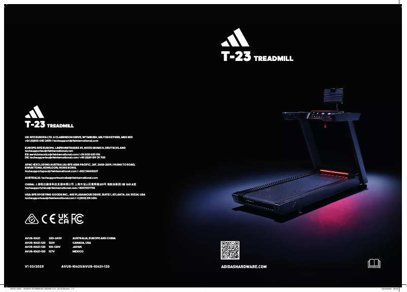 Page 1 of the manual User Manual Adidas T-23