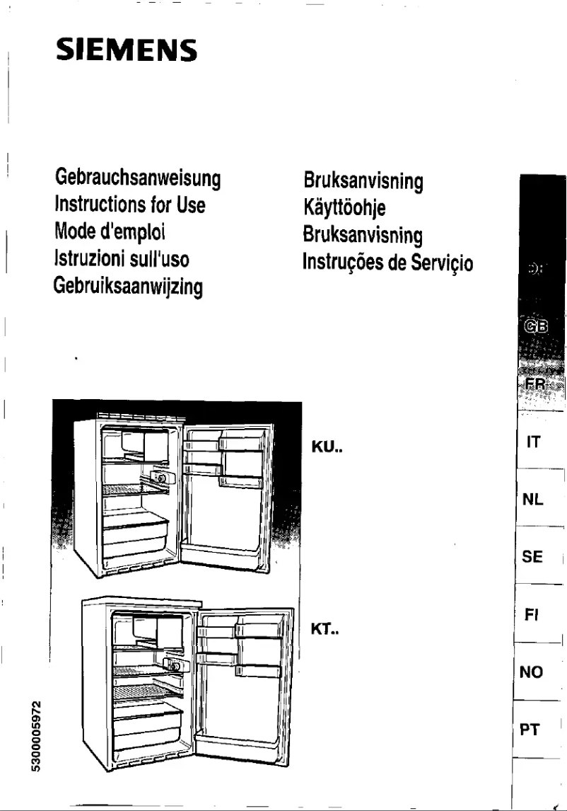 Page 1 de la notice Manuel utilisateur Siemens KT14N100