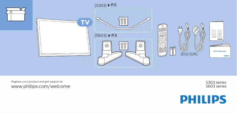 Page n°1 - Guide de démarrage rapide Philips 22PFS5303