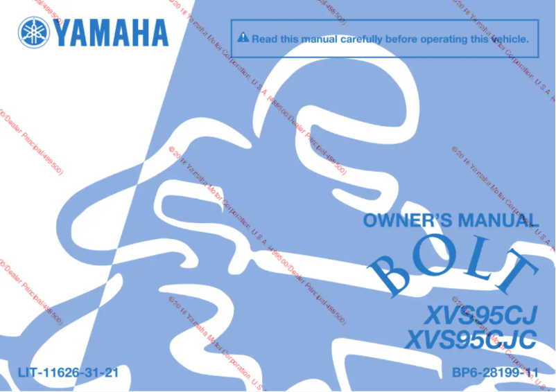 Página 1 del manual Manual de usuario Yamaha Bolt R-Spec (2018)