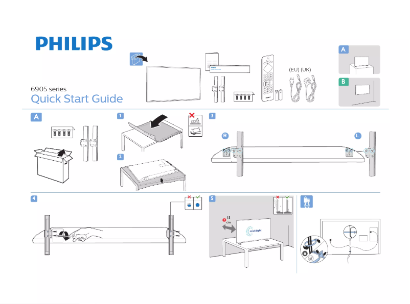 Page n°1 - Guide de démarrage rapide Philips 32PFS6905