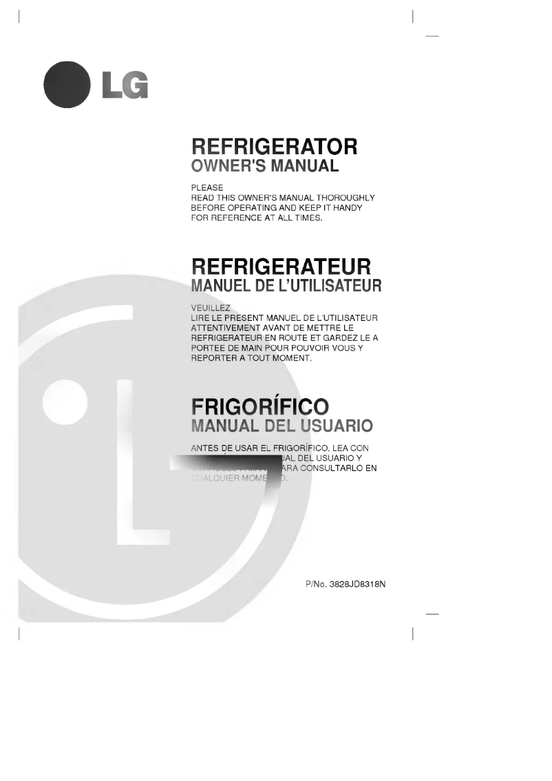 Page n°1 - Manuel utilisateur LG GR-131SU