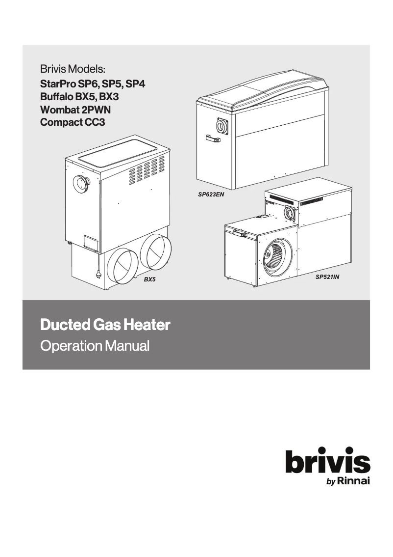 Página 1 del manual Manual de usuario Brivis Compact Classic CC330IN-XA