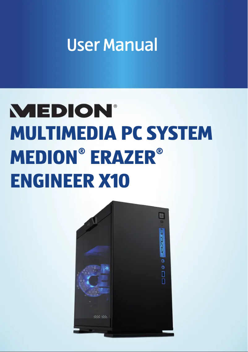 Page 1 de la notice Manuel utilisateur Medion Erazer Engineer X10