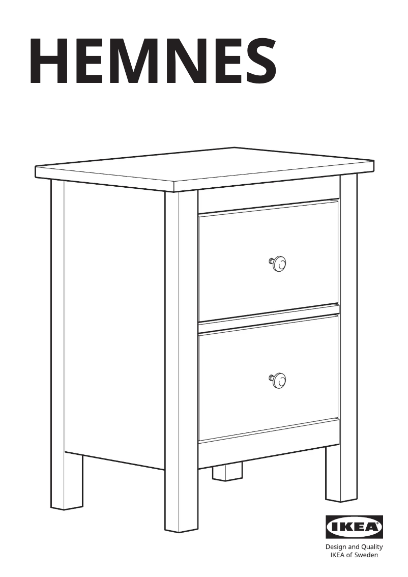 Page 1 de la notice Manuel utilisateur Ikea HEMNES 305.465.65