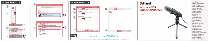Page 1 de la notice Manuel utilisateur Trust Mico