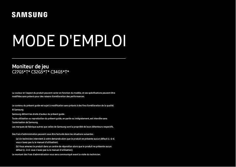 Página 1 del manual Manual de usuario Samsung Odyssey G5