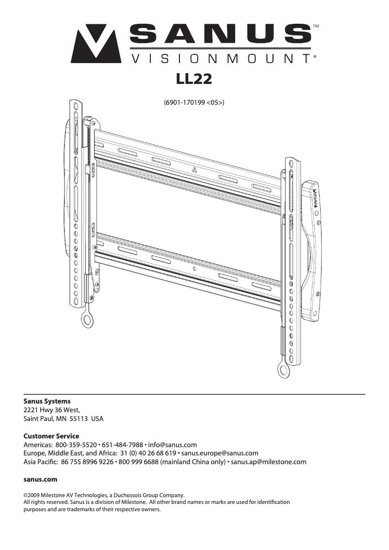 Página 1 del manual Manual de usuario Sanus LL22