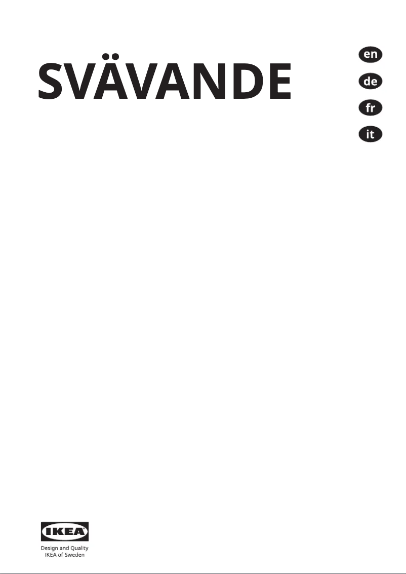 Page 1 de la notice Manuel utilisateur Ikea SVÄVANDE 403.890.89