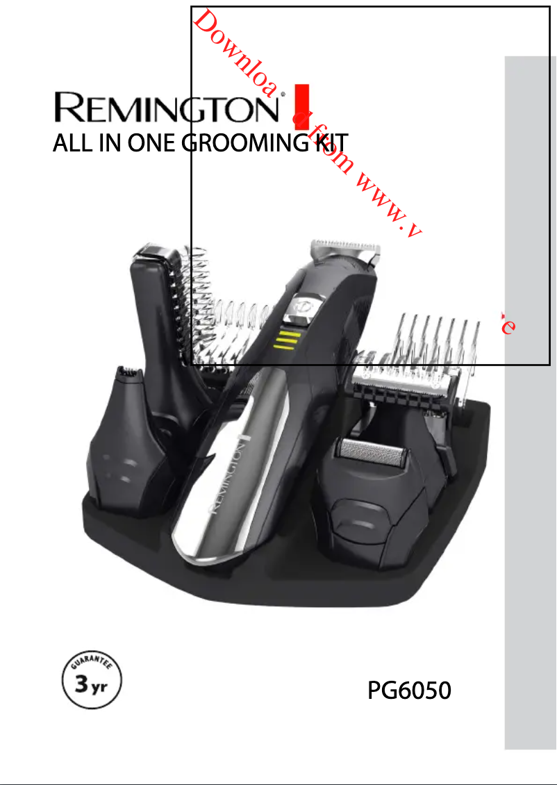 Page 1 de la notice Manuel utilisateur Remington PG6050