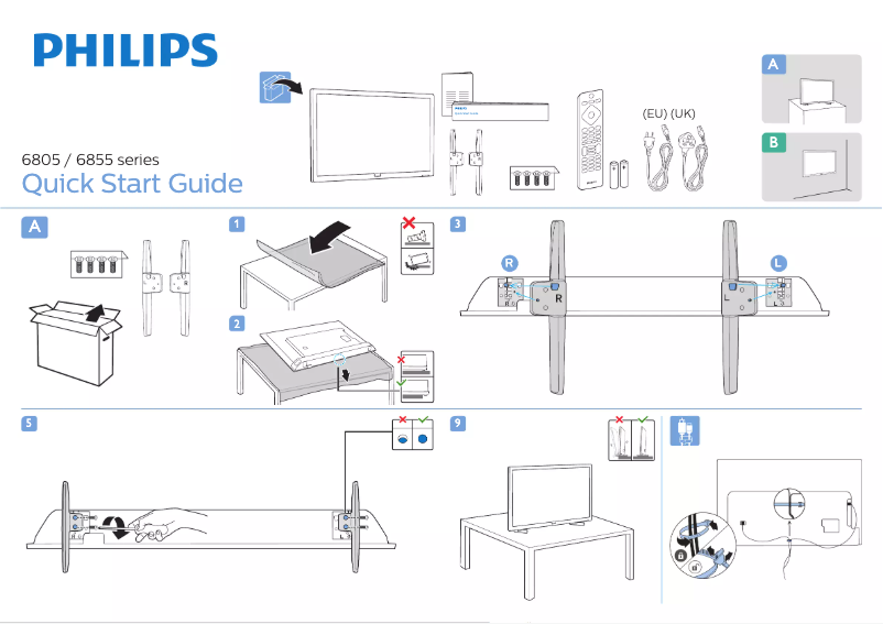 Página 1 del manual Guía de inicio rápido Philips 6800 series 32PFS6805
