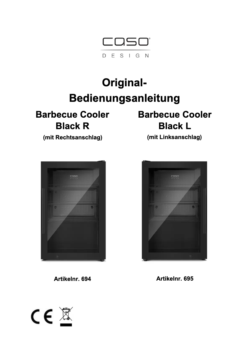 Página 1 del manual Manual de usuario Caso Barbecue Cooler Black L