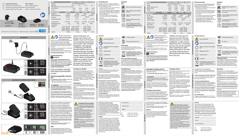 Page 1 de la notice Manuel utilisateur Güde LG 18-05 I