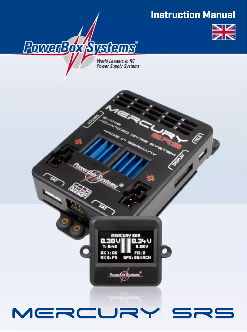 Page 1 de la notice Manuel utilisateur PowerBox Systems Mercury SRS