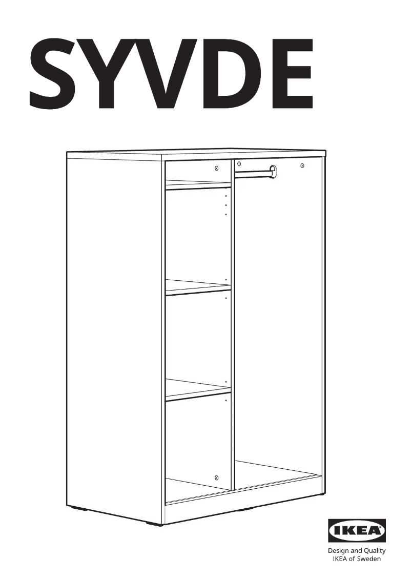 Page 1 de la notice Manuel utilisateur Ikea SYVDE 704.395.73