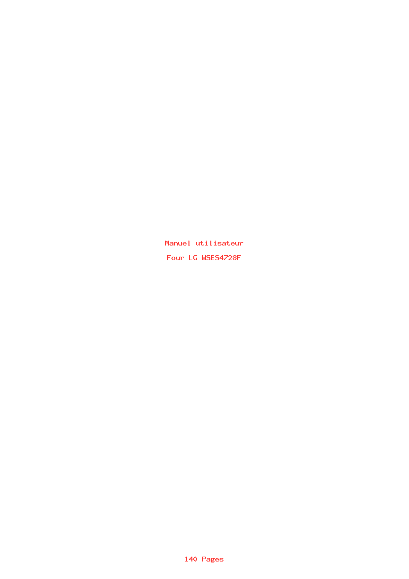 Page 1 de la notice Manuel utilisateur LG WSES4728F