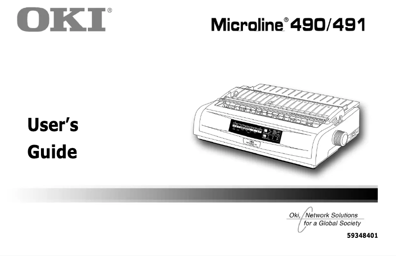 Page 1 de la notice Manuel utilisateur OKI Microline 491