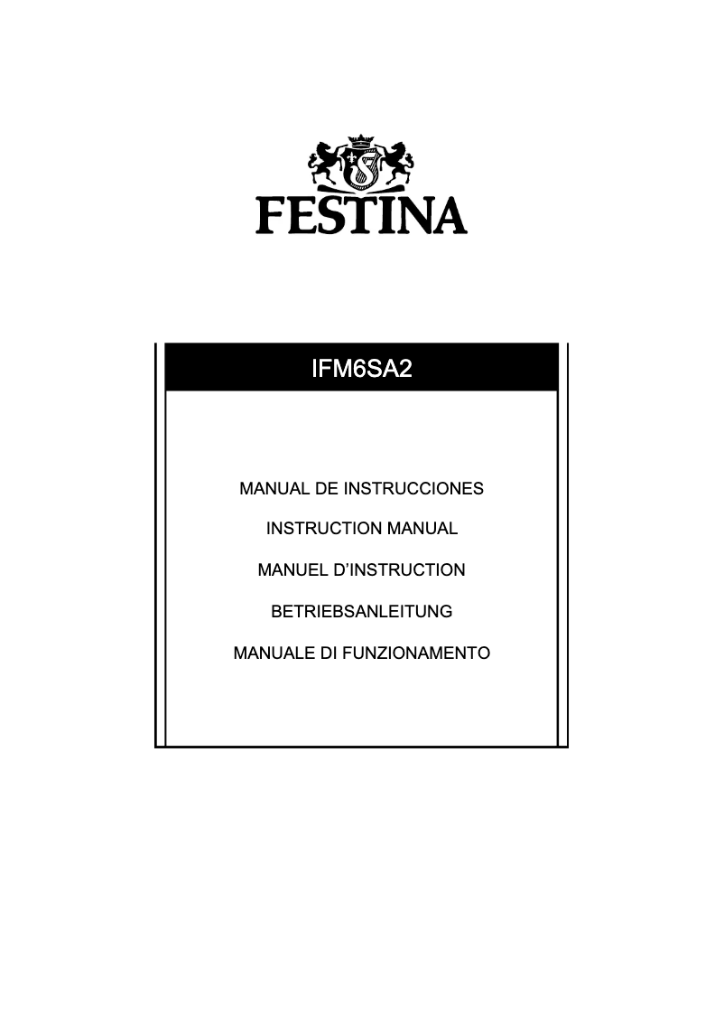 Página 1 del manual Manual de usuario Festina F6835
