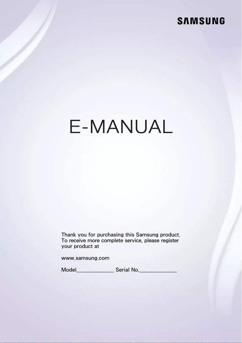 Página 1 del manual Manual de usuario Samsung HU8500