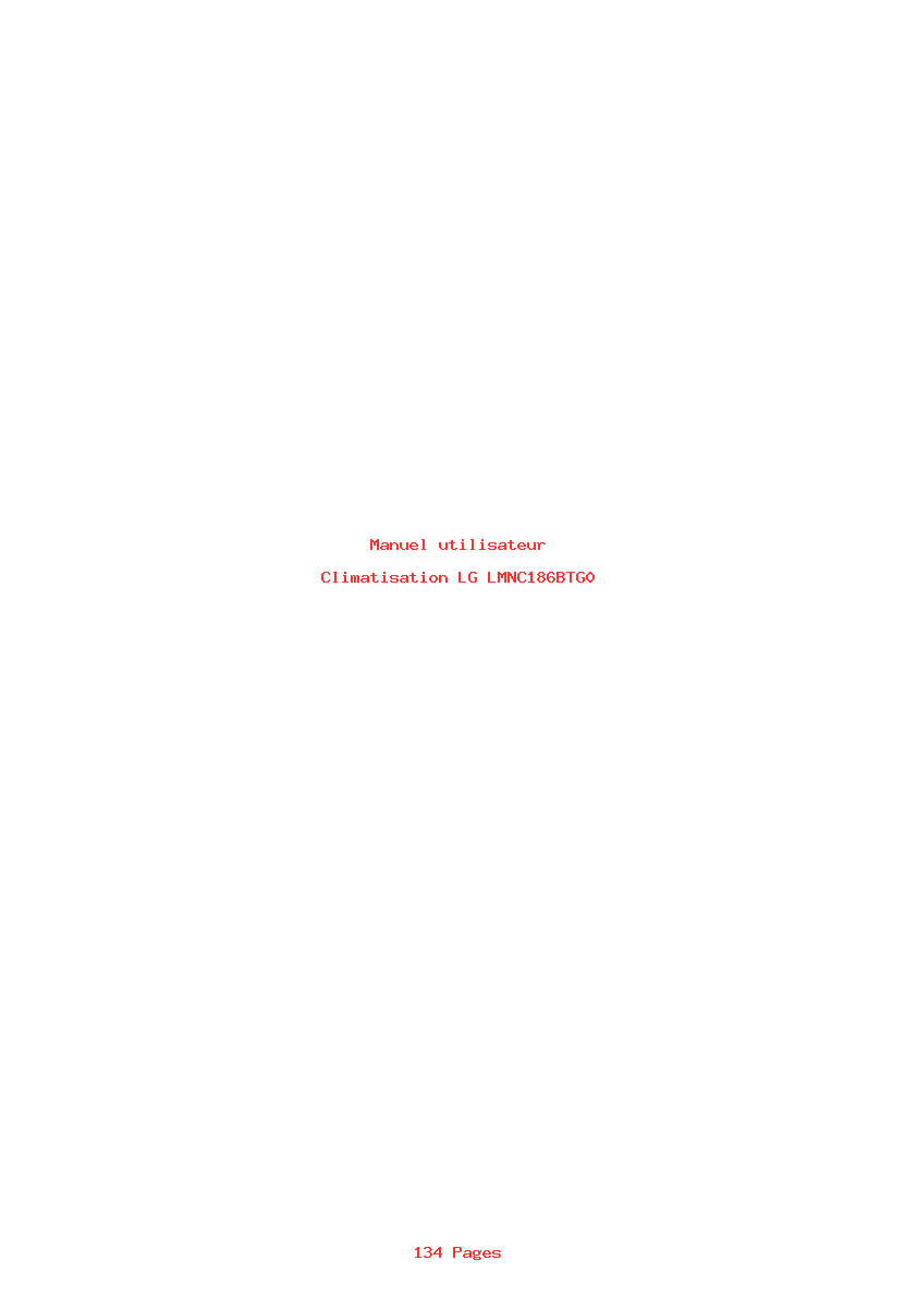 Page 1 de la notice Manuel utilisateur LG LMNC186BTG0