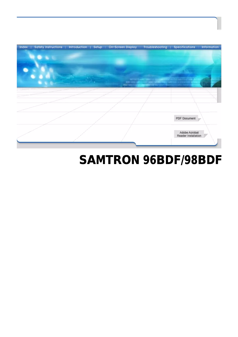 Page 1 de la notice Manuel utilisateur Samtron 96BDF